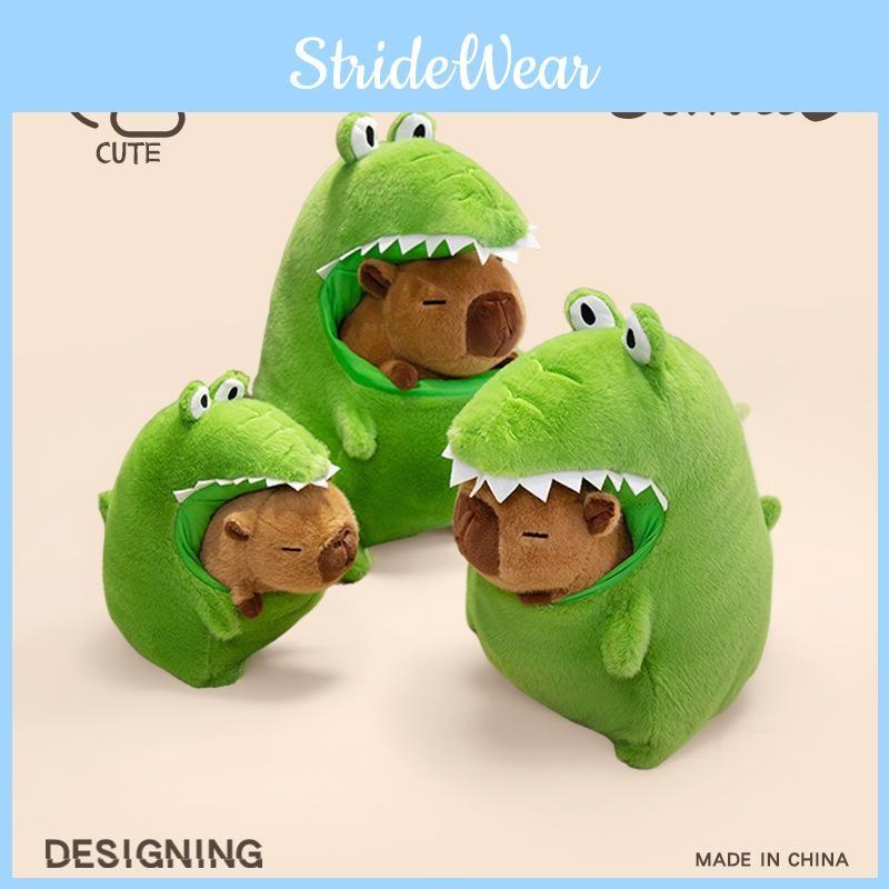 In Capybara Crocodile Suit Plush Doll Soft Stuffed Toy With Pp Cotton Filling