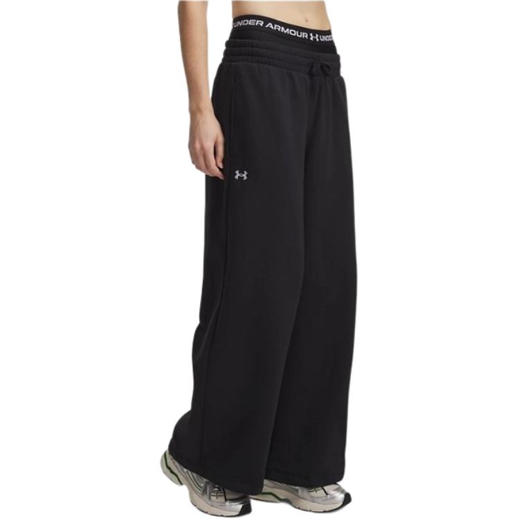 Under Armour UA Autumn Winter Rival Womens Fleece Wide Leg Sports Loose Comfortable Fashion Versatile Casual Pants Women pants 1390320-001