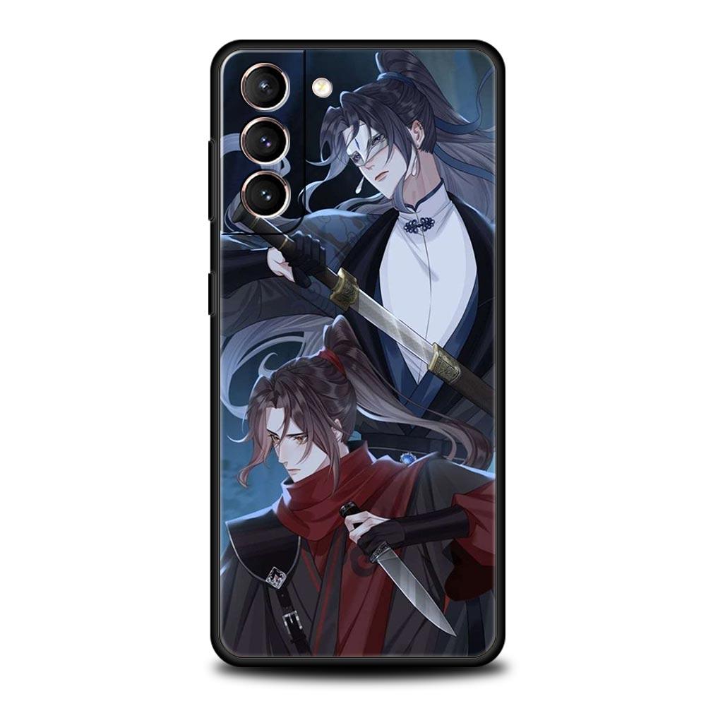 Phone Case For Samsung S24 S23 S22 Ultra S20 S21 FE 5G S10 S9 Plus S10E S8 S7 Edge Cover Comic Man Erha and His White Cat Master