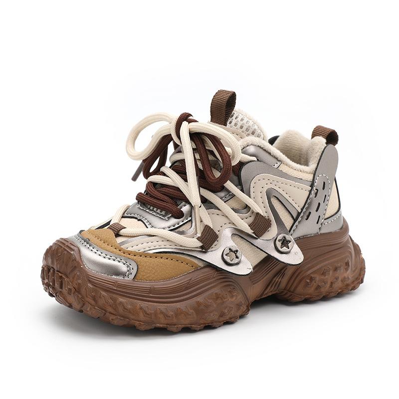 

Winter Cotton Lined Two Layer Sports Shoes Casual Versatile Kids Running Sneakers for Boys and Girls the inner length of size 31 is 19.5cm