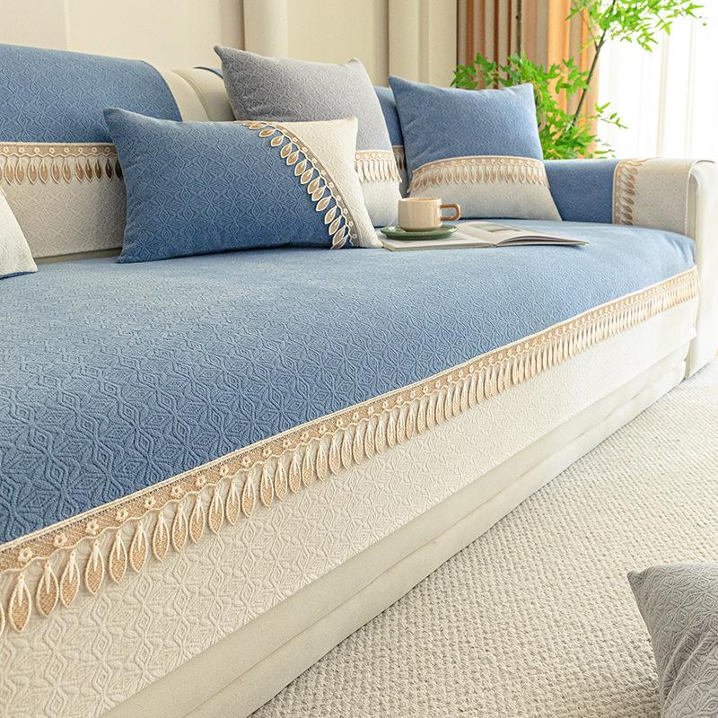 Simple Wind Chenille Sofa Cushion Universal In All Seasons  New Leather Sofa Cover Cloth Cover Non-Slip Cross-Border Special Supply