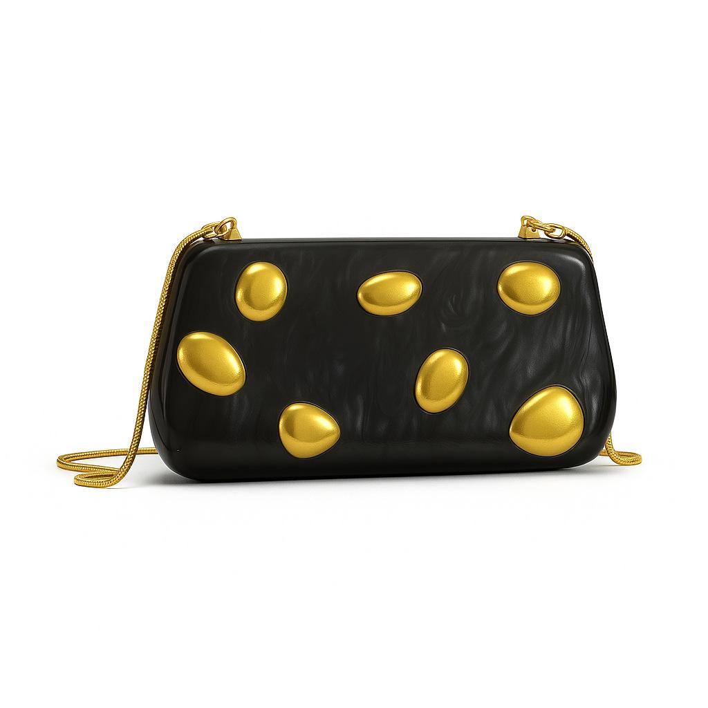 Women'S Shoulder Oblique Span Bag, Special-Shaped Shell Acrylic Bag, Fashion Wedding Dinner Clutch Bag