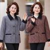 Autumn Woolen Lapel Coat for Middle-aged and Elderly Women: Age-Reducing, Stylish, Noble Temperament