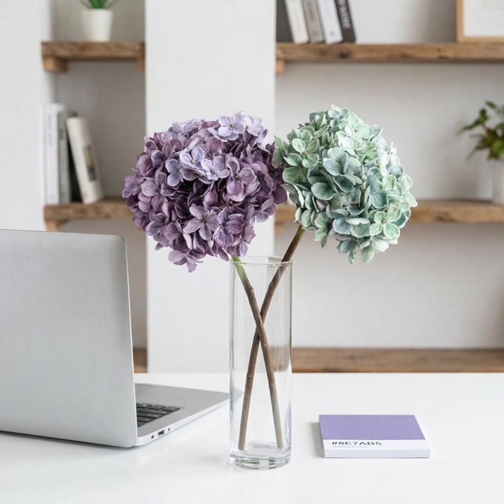 Handmade Artificial Hydrangea Flower Hydrangea Macrophylla Fake Flower  Mother's Day Gift