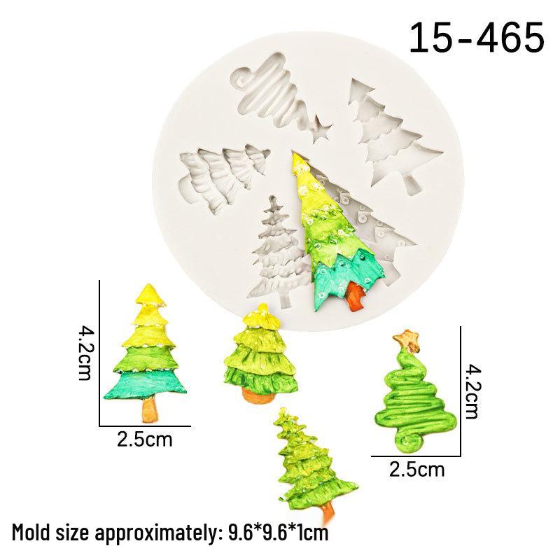 Christmas Snowflake Tree & Reindeer Fondant Cake Molds Set
