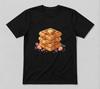 Waffle Breakfast Delicious Cute Foodie Lover Graphic Gift Black T-shirt