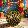 1 Stück Goldener Geometrischer Burst Thema Fußball, Größe 5, Leichtes PVC, Outdoor Trainingsfußball, Geschenk j60440