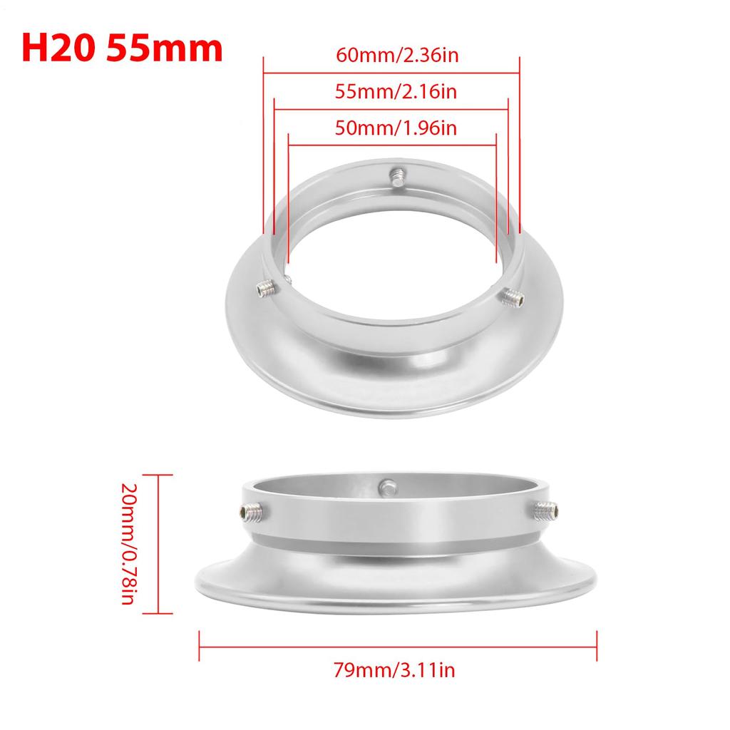 Motorcycle Carburetor Funnel - Speed Stack Air Intake Filter Trumpet for 50mm 55mm Engine,