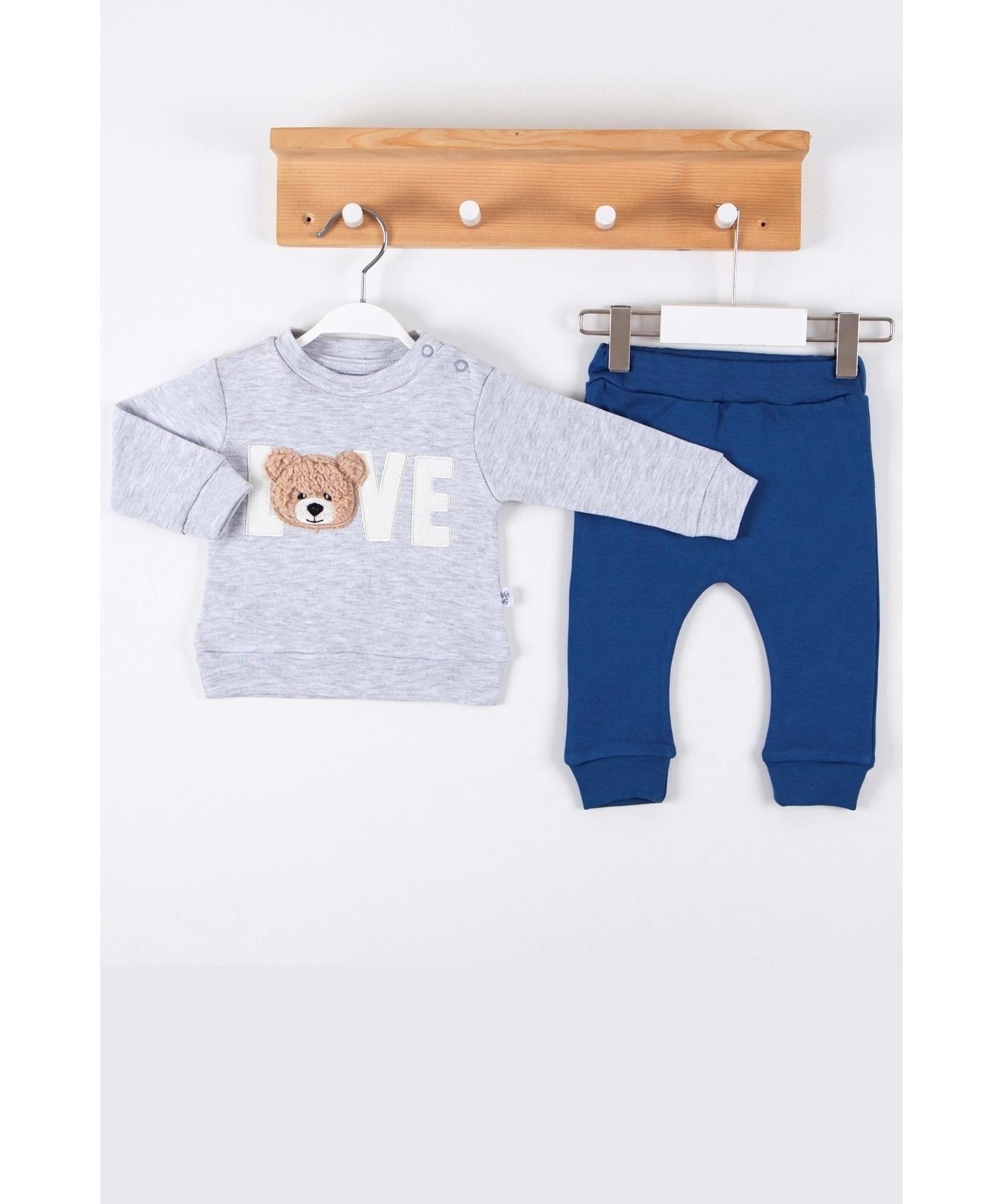 

Мужской костюм из 2 предметов из 100 % хлопка с вышивкой Bear Love