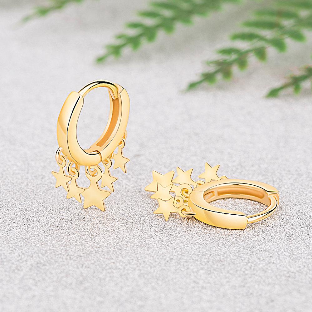 Jingdong Star-Shaped Earrings: Women's Celebrity Five-Pointed Star Ear Clips & Hoop Earrings.