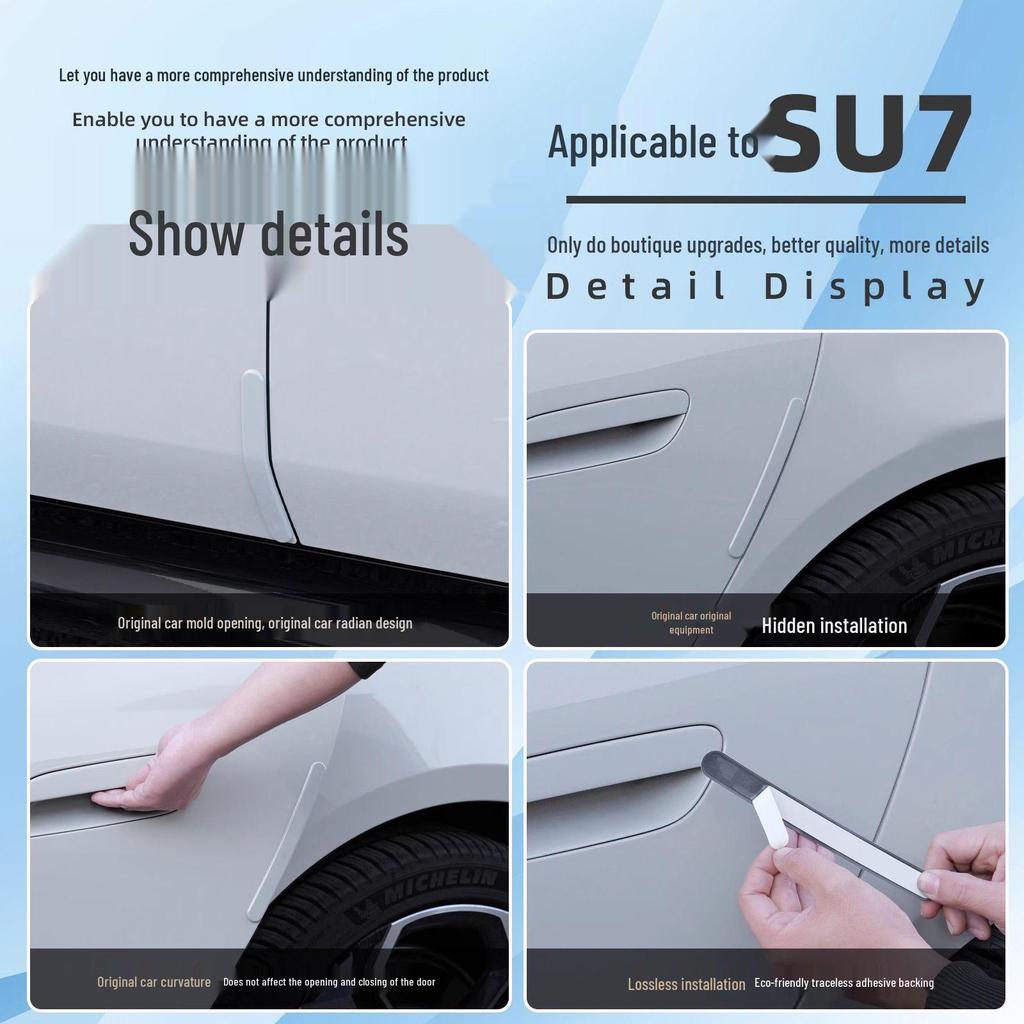 Xiaomi SU7 Car Door Anti-Collision & Scratch Protection Strip - Decorative Car Sticker Accessory