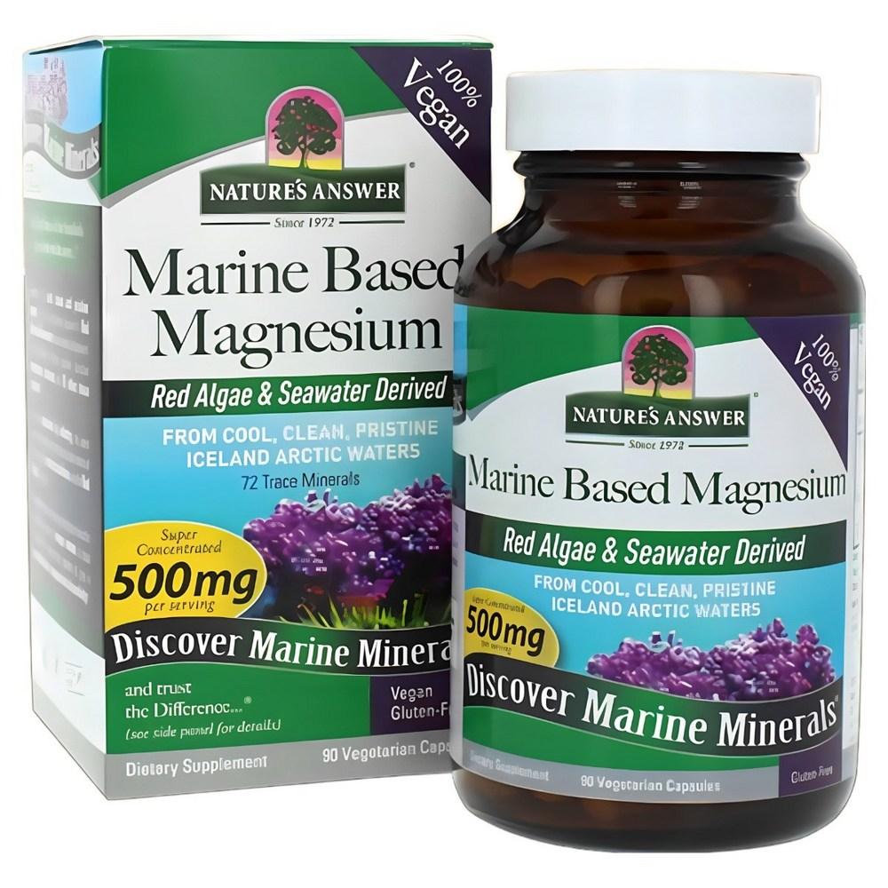 Nature's Answer Marine-Based Magnesium 500mg Vegetarian Capsules 90 Tablets 1 pcs