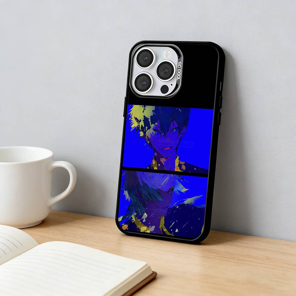 

Kaiser Isagi Yoichi B-Blue L-Lock Чехол для телефона для iPhone 17,16,15,14,13,12,11 Plus,Pro Max,XS,Цветной Посеребренный Внутренний Чехол iPhone17air