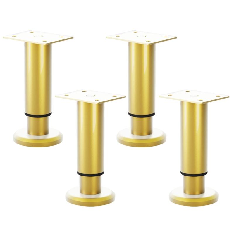 Set Of 4 Gold Extendable Furniture Legs Multifunction Height Adjustment Supports Adjustable Table Legs for Tables & Chairs