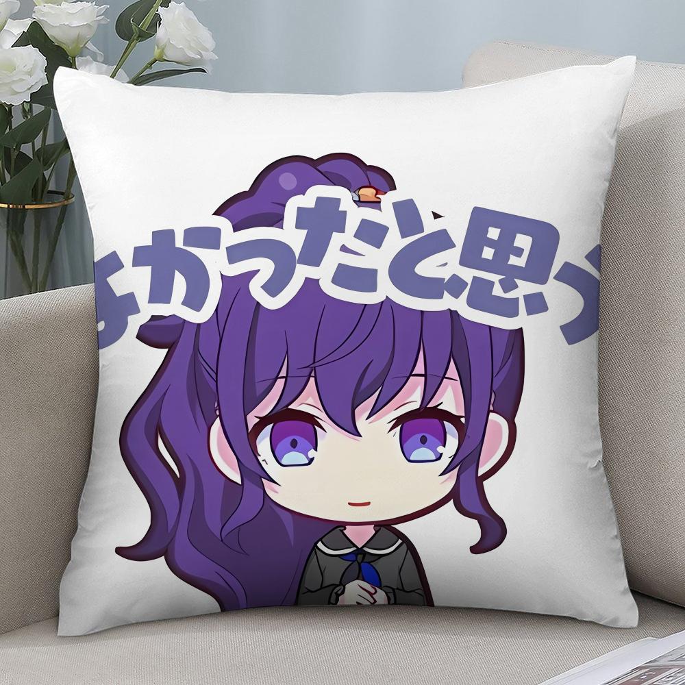 A-Asahina Mafuyu Chibi Pillow Case 3D Print Polyester Fiber 40*40 Cm Home Sofa Throw Pillow Cover Decoration Festival Gift