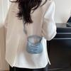 Cute Bowknot Shoulder Bag for Women Mini Hobo Bag Glossy Patent Leather Underarm Purse Vintage Y2K Crossbody Bag Sweet Girls Handbag