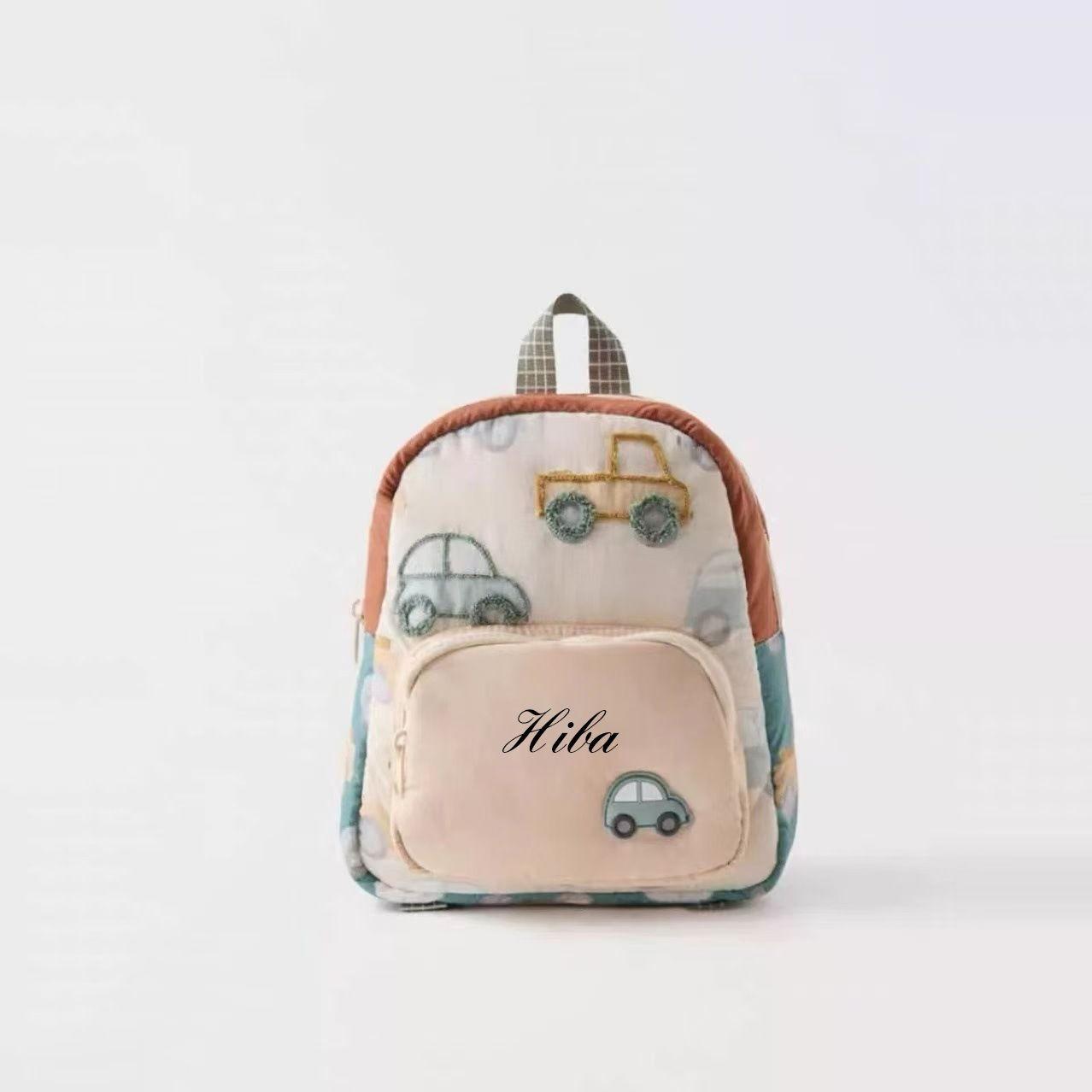 Personalized Custom Embroidery Men s And Women s Cartoon Car Embroidery Cute Children s Backpack