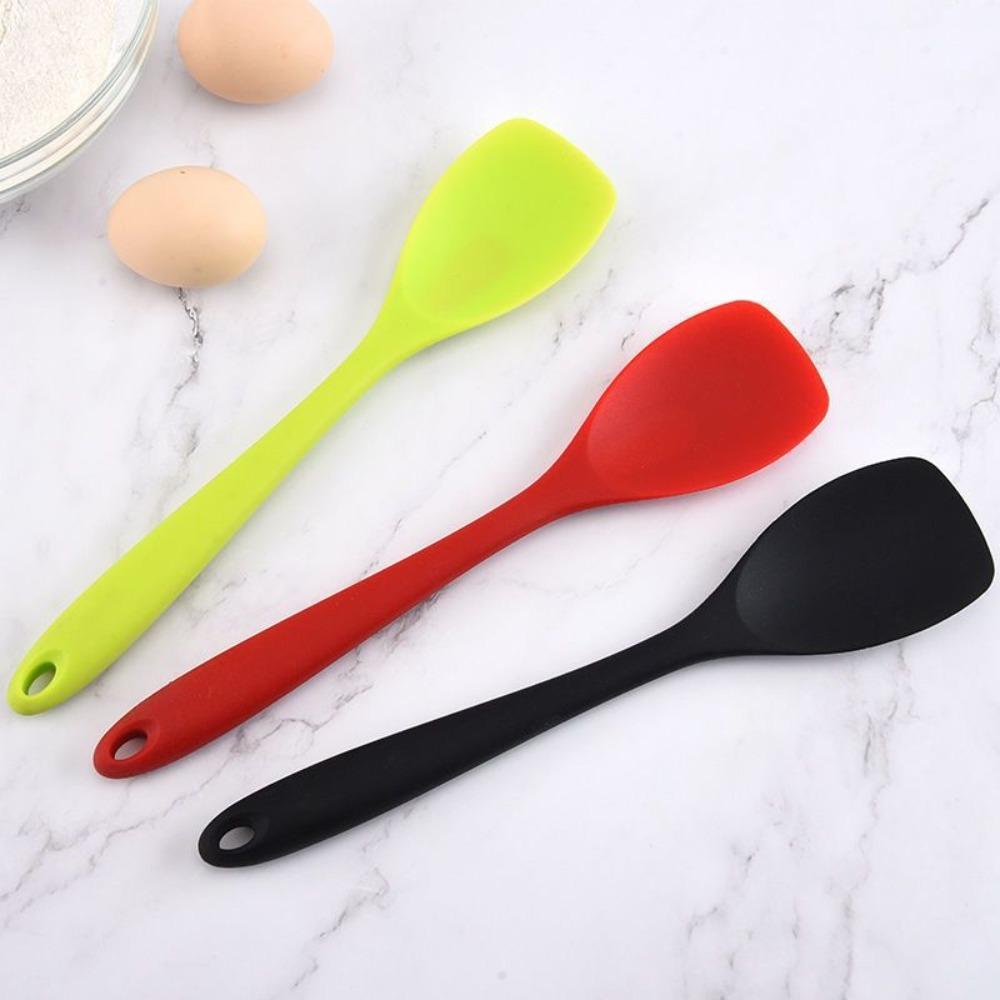 Heat Resistant Kitchen Spatula Silicone Salad Mixing Spoon Duck Tongue Shovel Butter