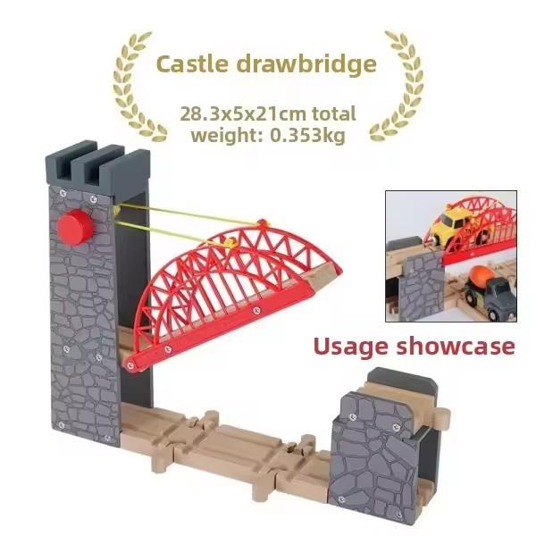 All Kinds Wooden Bridge Wooden Train Track Accessories Suspension Bridge fit for Brand Wooden Railway Tracks Toys for Children
