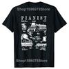 Grand Piano Old Vintage Patent Pianist Drawing T Shirts Summer Cotton Streetwear Short Sleeve Musical Instrument Gifts T-shirt