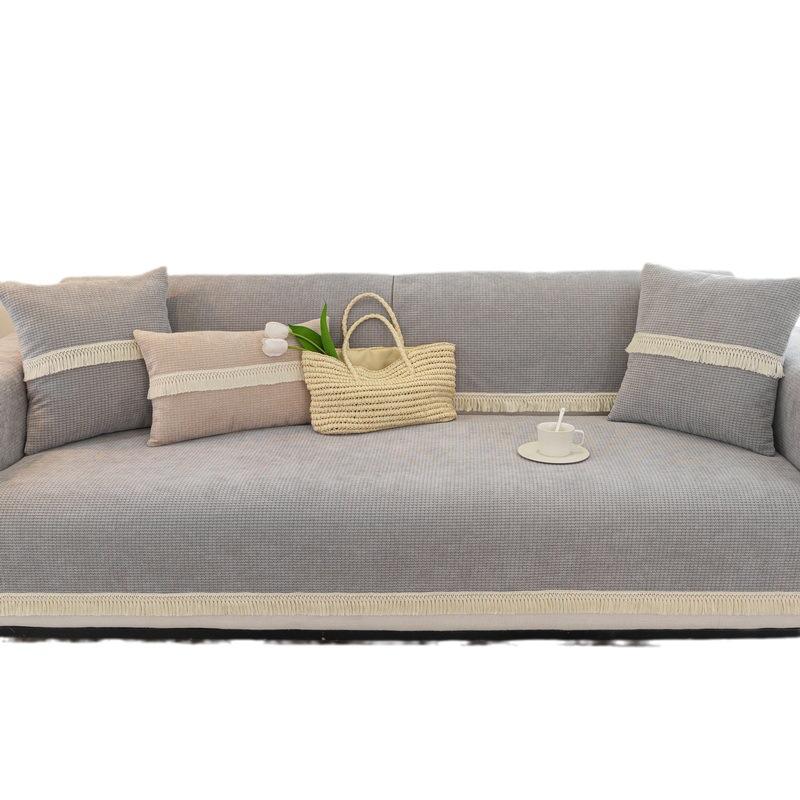 Chenille Sofa Cushion Light French Cream Style Four Seasons Universal Cover Cover Cloth Non-Slip Seat Cushions