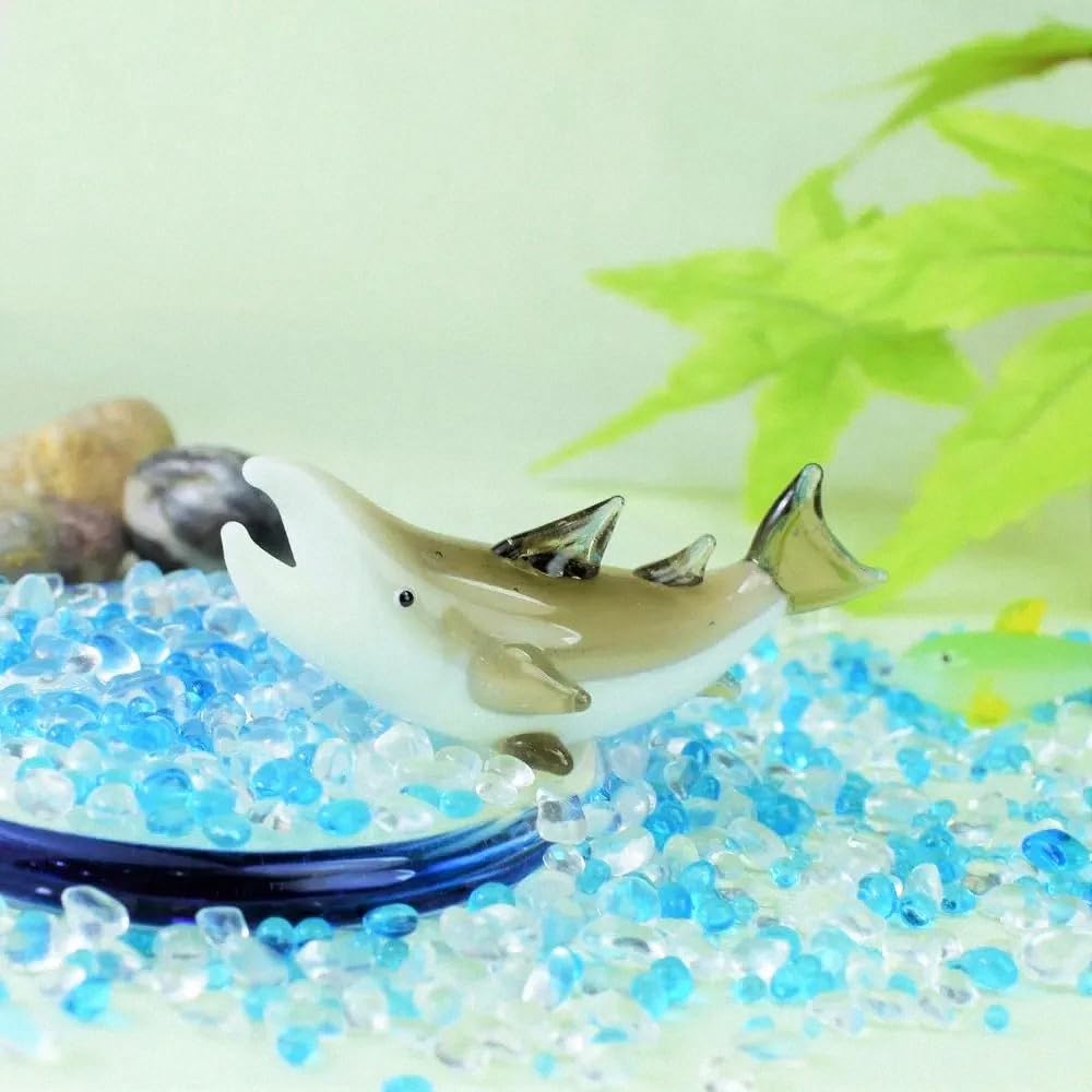 Four Cart Cute Handmade Glass Salmon