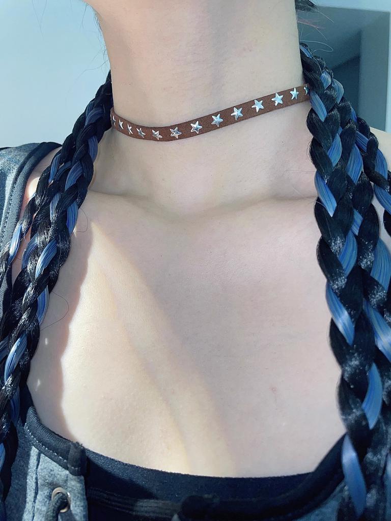 European and American cross-border y2k babes butterfly leather collar punk rock choker collarbone chain necklace foreign trade jewelry