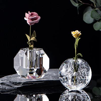 Vaso in Cristallo di Alta Gamma Lusso Leggero Decore per la Casa Palla di Bolle Terrario Vaso Ikebana Decorazione Nordica Accessori per la Casa Vasi
