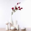 Wasabi Style Creative Dried Flower Arrangement White Brushed Ceramic Vase Ornaments Living Room Restaurant Home Decoration Hot