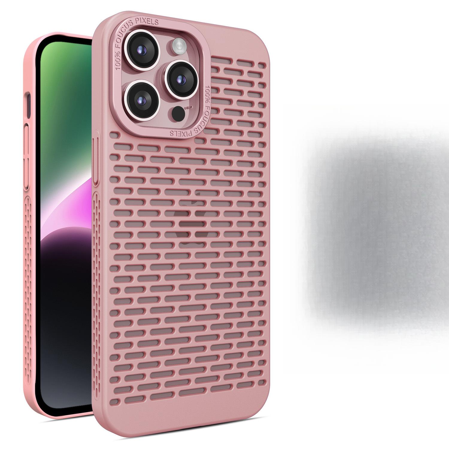 

Подходит для IPhone15promax, Чехол для телефона с теплоотводом, Металлическая линза, Перфорированная дышащая сетка, Защитный чехол для Apple 14 13 iPhone 11