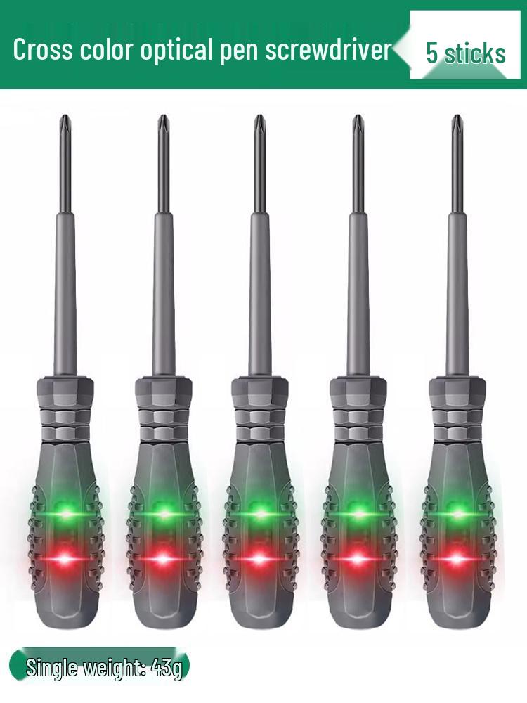 Electrician's Smart Test Pen: Color Light Screwdriver for Open Circuit, Breakpoint, Live & Neutral Wire Testing, High Torque for Household Use.
