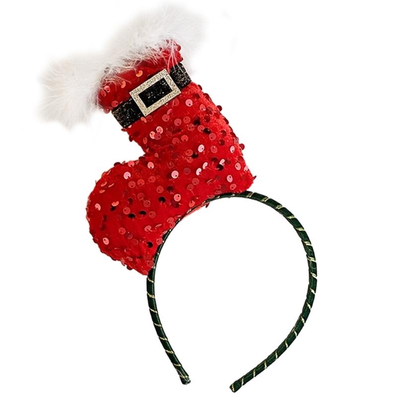 Christmas Sequins Headband Party Costume Hat Party Karaoke Punk Photo Props Cool Party Hat Hair Hoop Photo Props