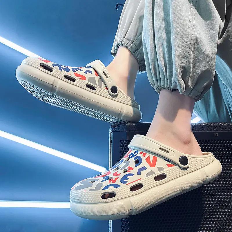 

Платформа Мужская обувь Для помещений Пляжная Прогулочная Домашние Шлепанцы Дом Удобные Дизайнерские Роскошные Летняя Распродажа ПВХ Y2k ЭВА Мужские Шлепанцы 45