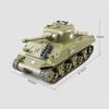HJKLMM 2,4 GHz Fernbedienung Panzer, 1:30 Maßstab Modell des amerikanischen Sherman M4A3Pershing M26 Mittleren Panzers, Simulations-Sound-Aktion, Infrarot-Kampf (M4A3)