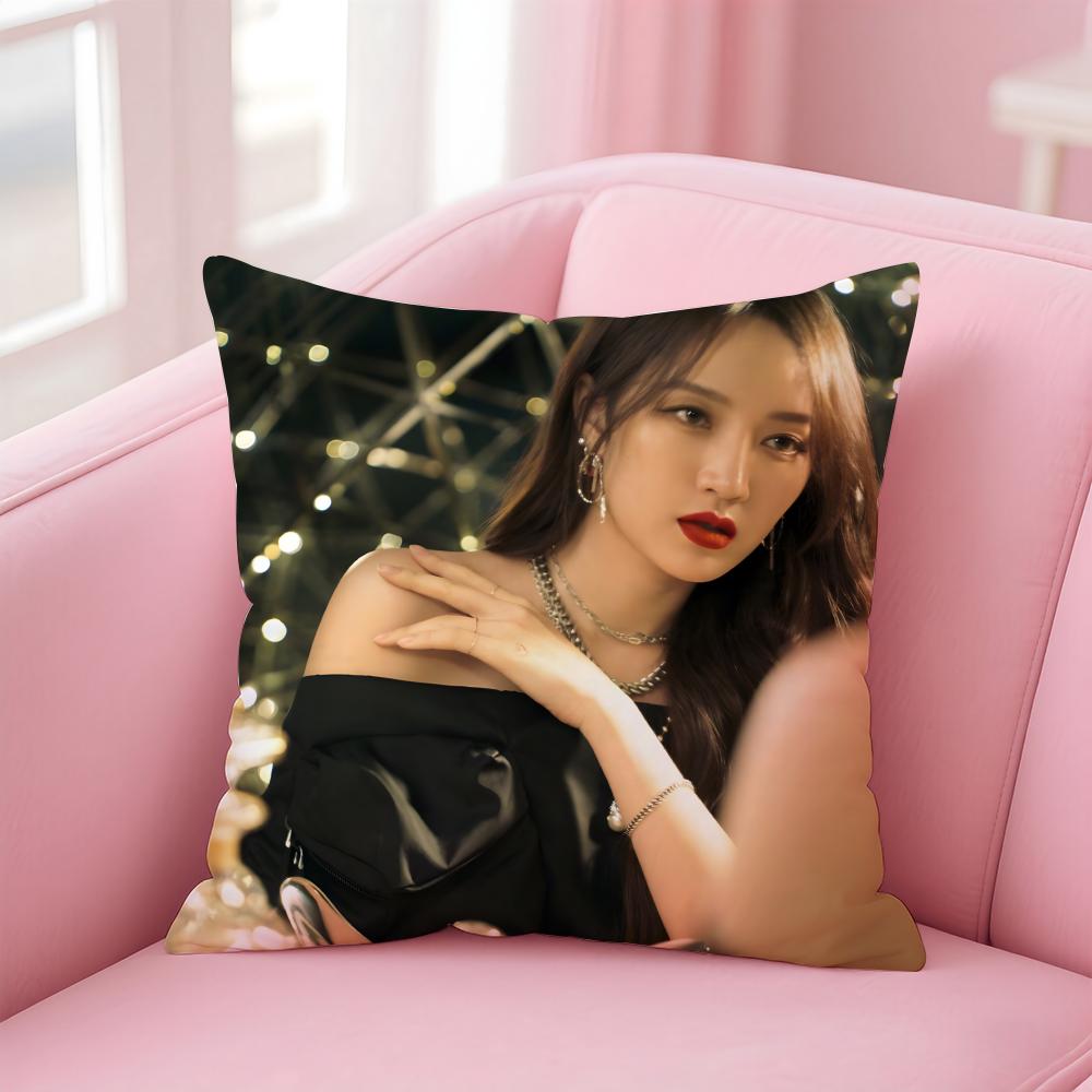Popular fashion Chinese singer MMeng Jia Cushion Cover Pillow Case Soft Friendly Fabric Concealed Zipper