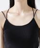 Nano Universe Back Cross Camisole with Size Women's Cups, M, 010, Black, 669-5124311