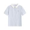 INMAN Women's Striped Collared Shirt
