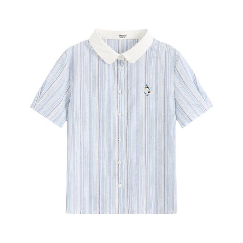 INMAN Women's Striped Collared Shirt