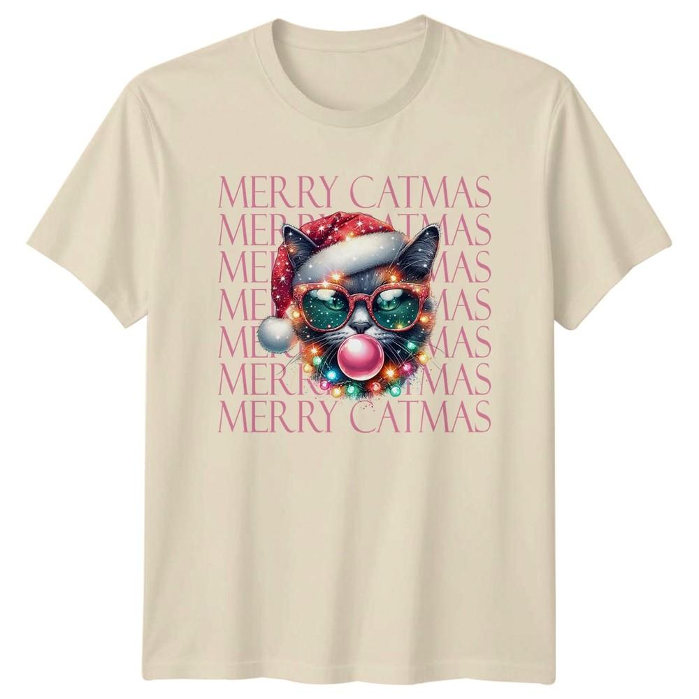 Merry Catmas Christmas Cat Holidays Unisexs TShirt Unisexs Tee Graphic Top