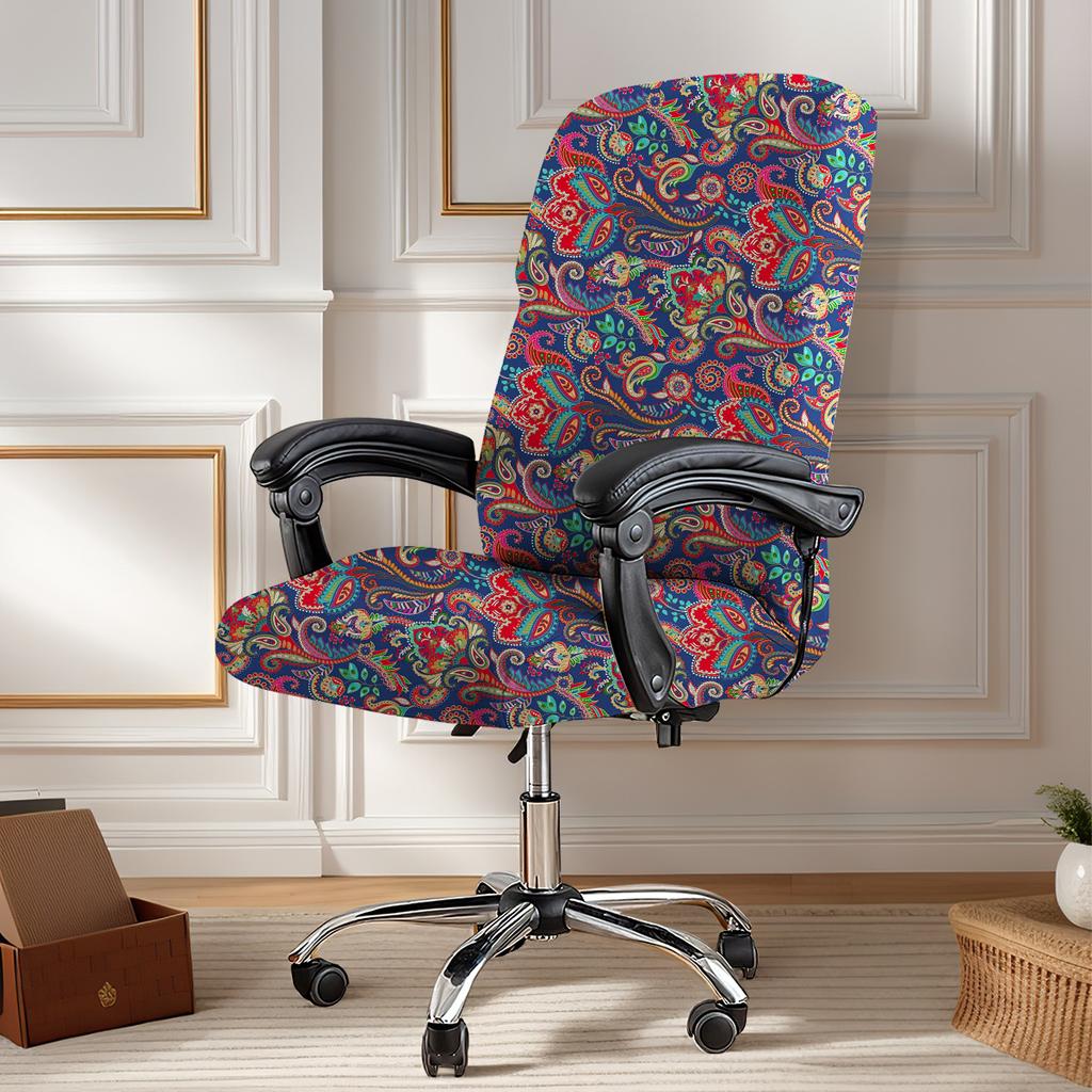 Elastischer bedruckter Milchseiden-Bürostuhlbezug kratzfest für Katzen Computer-Drehstuhlbezug