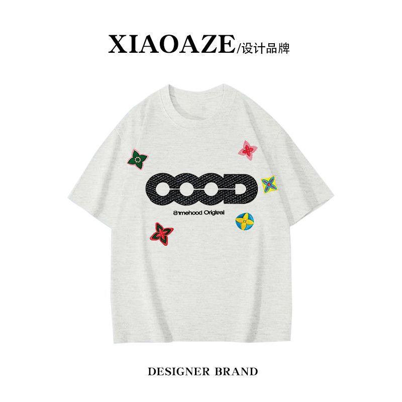 190g Cotton Loose Fit Graphic T-Shirt Men Women Casual Streetwear Round Neck Short Sleeve
