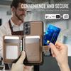 For Samsung Galaxy A54 5G Case JEEHOOD J09 RFID Blocking Card Holder Leather Back Phone Cover Magnetic Case