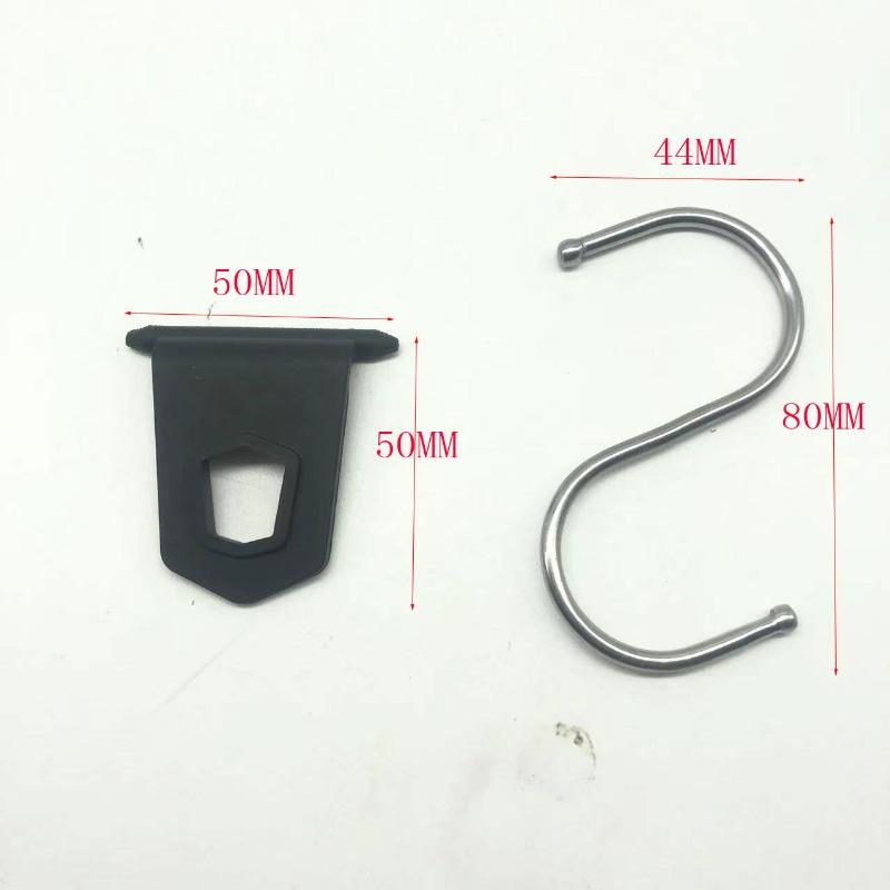 ABS Outdoor Camping Tent Awning Hooks Clip Ring Clothes Racks Hanger for RV Camper Caravan Party Light Holder White/black