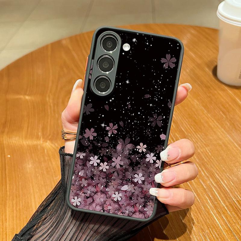 Sakura Pattern Magnetic Phone Case For Samsung Galaxy S26 S25 Ultra Edge S24 S23 FE S22 Ultra For Magsafe Hard Matte Back Cover