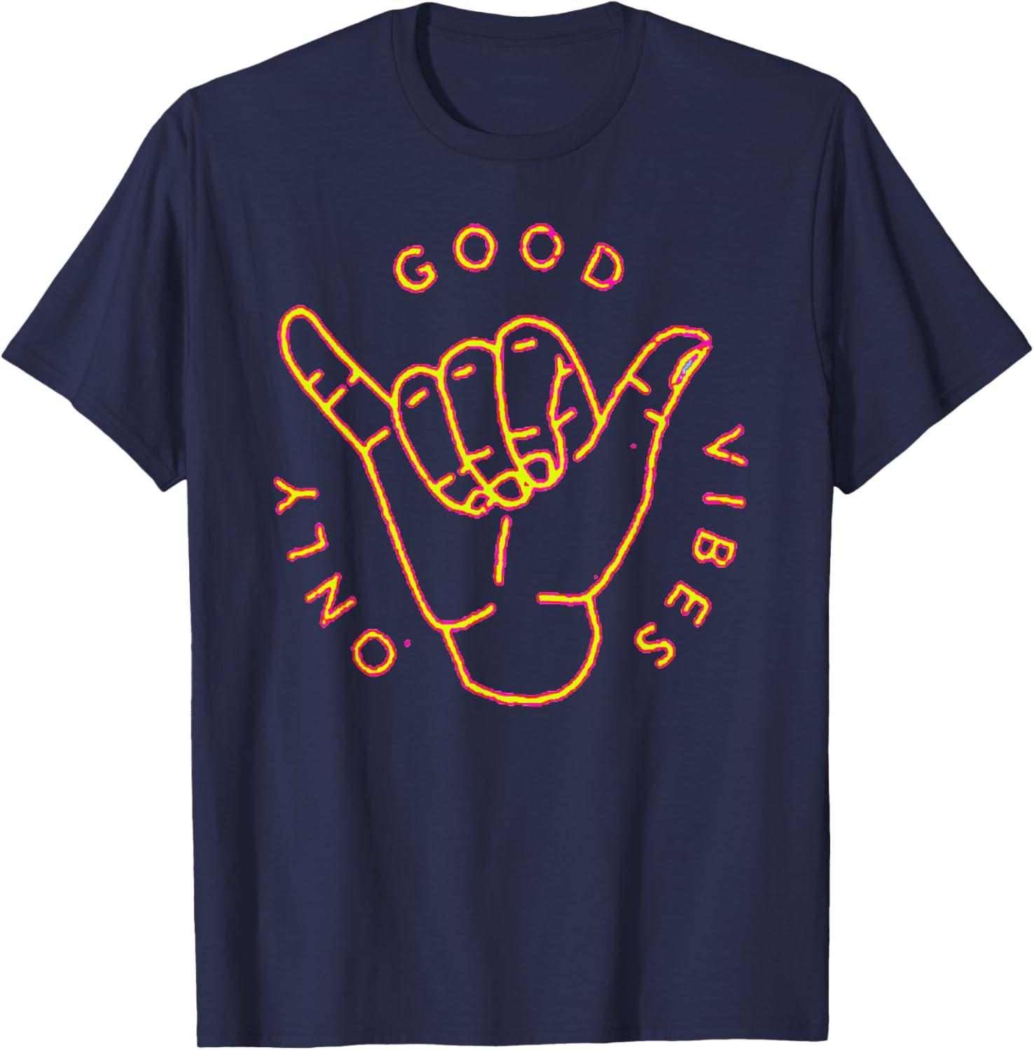 Good Vibes Only Novelty Tshirt Yoga Meditation Gift T-Shirt Cotton Mens Clothing Tops Vintage Clothes Graphic T Shirts Harajuku S