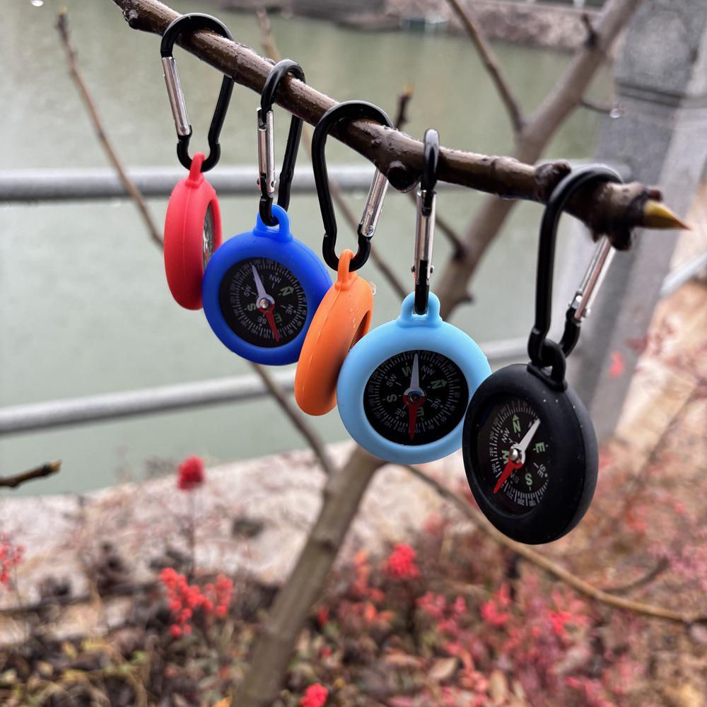 Silicone Compass Carabiner Hook with Logo for Outdoor Use