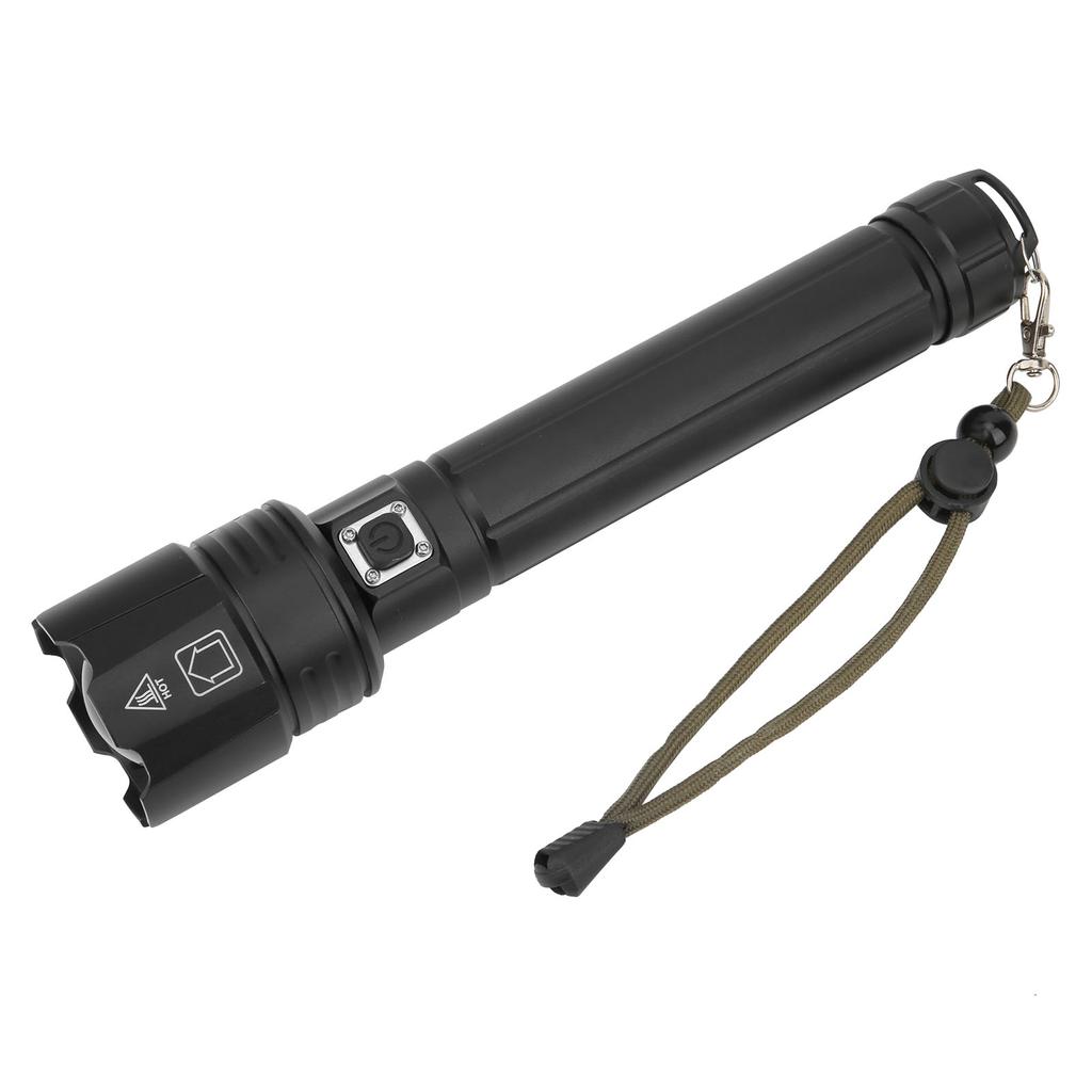 Portable LED Flashlight USB Rechargeable Zoom Flashlight with 3 Modes Emergency Torch