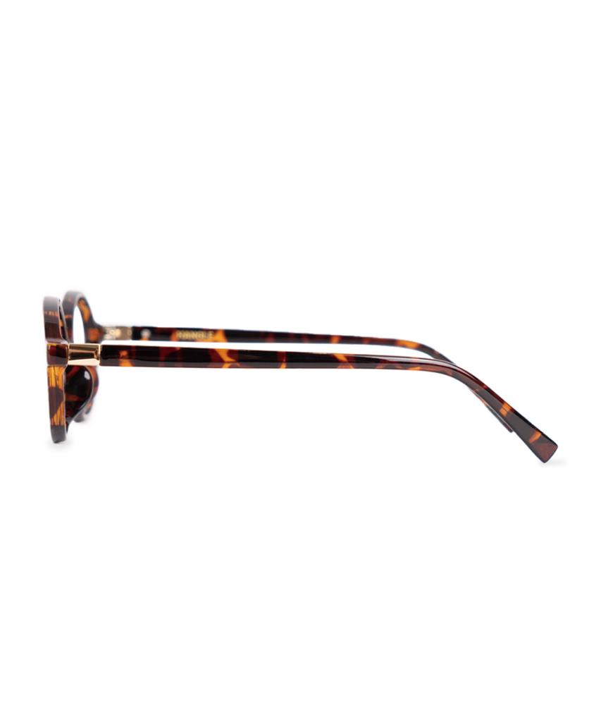 Hangeul [Blue Light Blocking] Geek Chic Oval Leopard Print