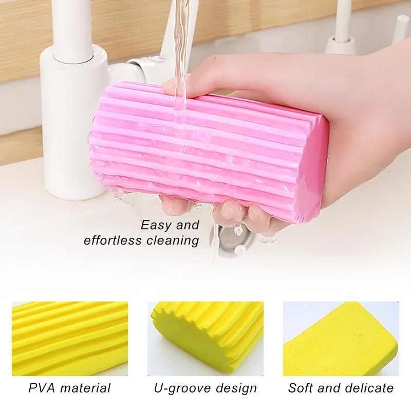 1/3/6pcs Dust Cleaning Sponges Pva Sponge Water Absorption Cleaning Sponge Household and Car Cleaning Sponges Friction Cotton