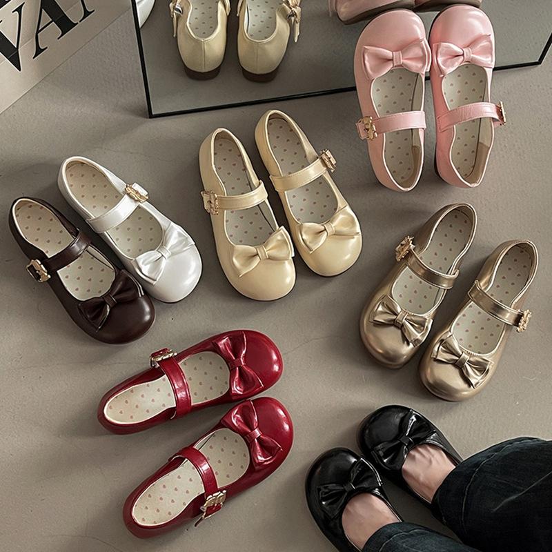 Fashion slope heel small leather shoes round head bag head single shoes women's summer French skirt fairy style versatile Mary Jane shoes tide